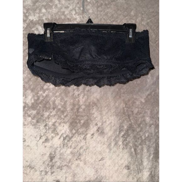 SPANX Undie-tectable Bandeau Lace Black Bra LG Wirefree Lightly lined - Picture 5 of 7